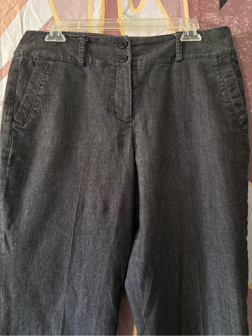 Sandro Ankle-Length Straight Pants in Charcoal Gray